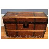 Curved Top Doll Chest, Antique, Cracked Top, 16"x9"x10"h