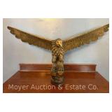 Carved Wood Eagle, Removable Wings, See Photos for Tag on Base, 14"h x 36"w