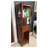 Storage Cabinet, Wine Glass Storage on Top, 17"x17"x67"h