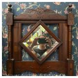 Wall Mirror, Antique, 19"x17.5"