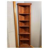 Wood 5 Tier Corner Shelf, 20"w x 72"h