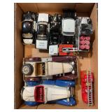 Group of Die-cast Police and Fire Toy Cars, 5"-9" Long