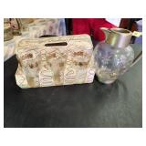 Vintage Glassware & Art Deco Cut Glass Pitcher