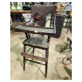 Antique Wood High Chair