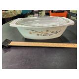VIntage Pyrex Golden Honeysuckle Casserole Dish