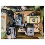 Flat of 4 Vintage Polaroid Cameras