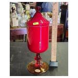 Mid Century Apothocary Ruby Glass "Made in Italy"