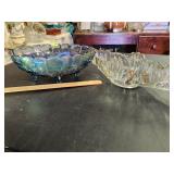 Carnival Glass Footed Bowl & More