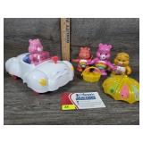 Vintage Care Bears Cloud Car & Figures