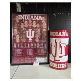 IU Hoosiers Waste Can & Framed Poster