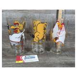 Vintage Pepsi Collector Series Glasses Trio