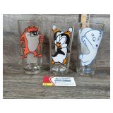 Vintage Pepsi Collector Series Glasses Trio