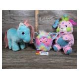 Rainbow Furby, Popples, My Little Pony Plush Trio