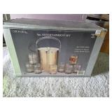 9 Piece Entertain Set, Ice Bucker, 14oz Double Roc