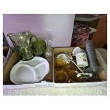 Divided Plates, Hazel Atlas Green Glass & More