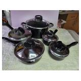 T-Fal Pots, Pans w/Lids