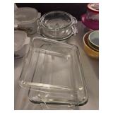 Pyrex Cake Pan & Cassarole Dishes w/ Lids
