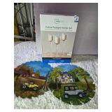 Painted Sawblades, Votive Stemware