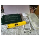 Mandolin, Cake Pan w/ Lid & More