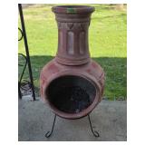 Clay Chiminea w/ Stand
