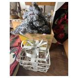 Christmas Wire Gift, Frosted Pine Cones & More