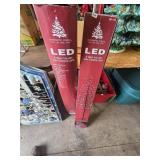 6' Black Trees w/ Christmas Lights