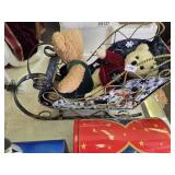 Christmas Decor Sliegh w/ Bears & Mailboxes