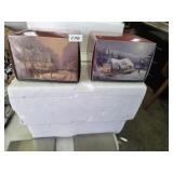 Thomas Kincade Snowy Village Ornaments