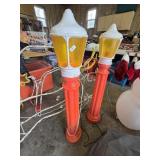 Vntg Christmas Lamps Blow Molds