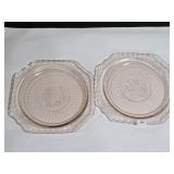 Vintage Mayfair Pink Depression Glass Plates