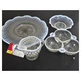 Vintage Anchor Hocking Moonstone Hobnail Mixed Lot