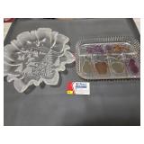 Mikasa Christmas Bowl & Indiana Glass Divided Plat