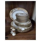 Noritake Christmas Ball Pattern Plates & Salt/Pepp