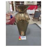 Vintage Hammered Brass Vase