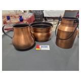 Hand Hammered Copper Trio