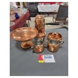 Vintage MCM Copper Coffee Service Set