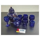 Cobalt Blue Assorted Lot w/ St. Clair Toothpick