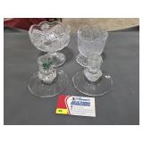 Vintage Clear Pressed & Cut Glass Assorted Lot