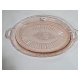 Vntg Mayfair Pink Depression Glass Serving Platter