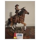 Cowboy & Horse Sculpture