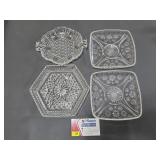 Vintage Hazel Atlas Crazy Daisy Plates & AH Glass