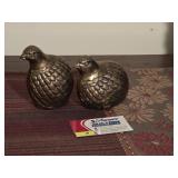 Mid Centruy Brass Quails Figures