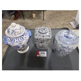 Ginger Jars & Tea Jar w/ Lids