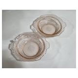 Vntg Mayfair Pink Depression Glass Bowls