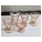 Vintage Mayfair Pink Depression Glass Footed Tumbl