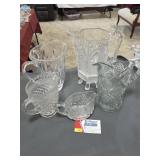 Cut Glass Assorted Pichers & Creamer
