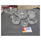 Vintage Clear Pressed & Cut Glass Assorted Lot