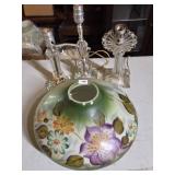 Vintage Lamp Globe & Vintage Lamp Trio