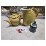 Vintage Lipton Tea Pot, Hall Nora Pitcher, & Jar