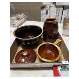 Hull Pottery Drip Glaze Stoneare Lot
